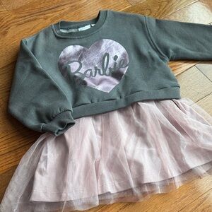 Zara Barbie Gray and Pink Tulle Dress